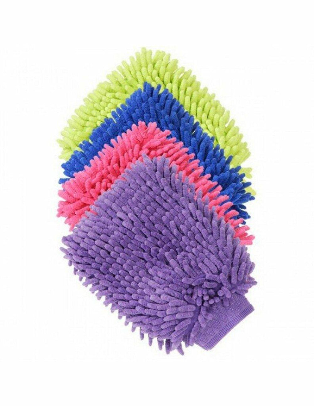 Multi-purpose microfiber mitt used for applying fly spray or coat conditioner on horses, measuring 10 x 7 inches.