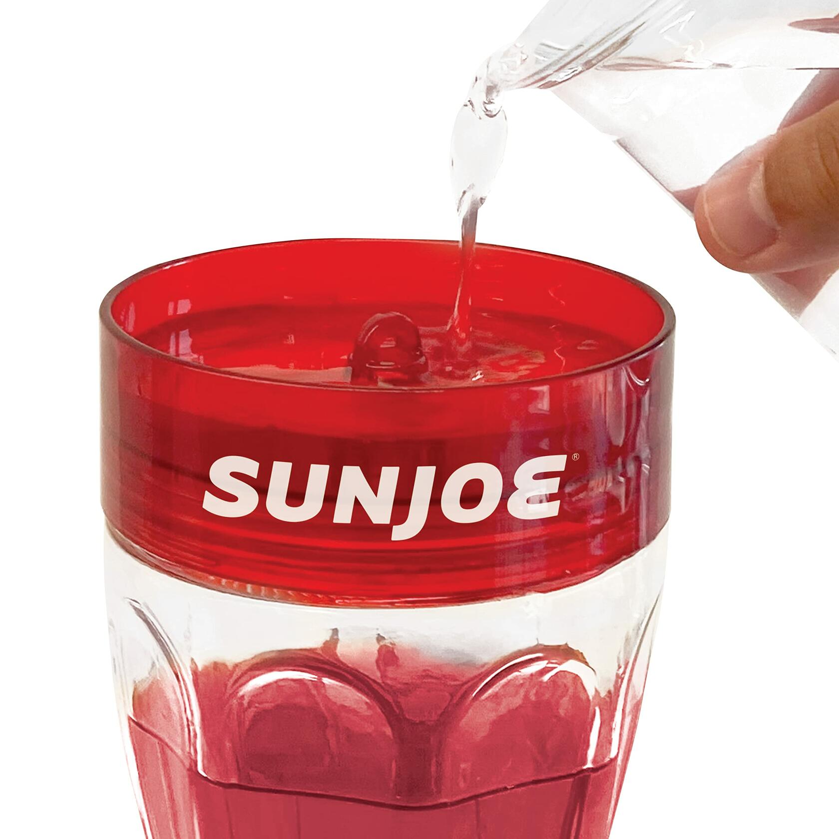 Sun Joe Wild Hummingbird Glass Feeder, 40oz, Ant Moat, 5 Ports – Red