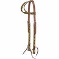 Tough 1 Nylon Double Ear Headstall – Sunflower Print, Horse Size