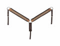 Tough 1 Printed Nylon Breastcollar – Brown Tooled Design, Durable & Comfortable