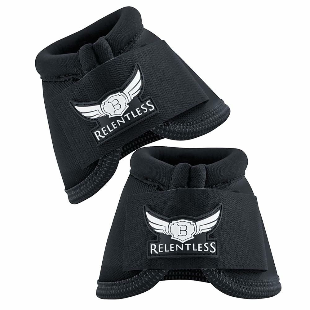 Cactus Gear Relentless Strikeforce No-Turn Bell Boots – Black, Large