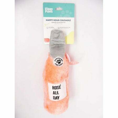 Zippy Paws dog toy packaging with a rose-themed design on a white background