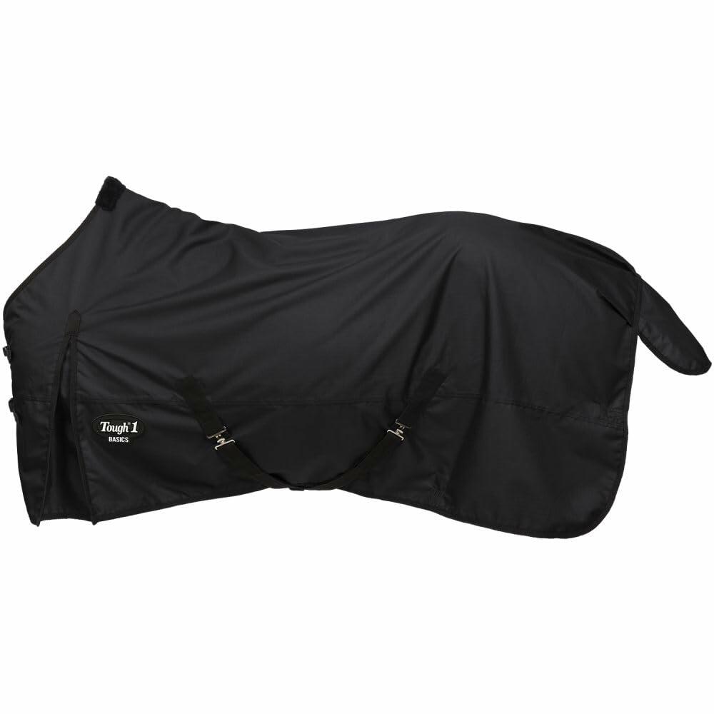 Basics by Tough1 1200D Poly Turnout Sheet 78-inch waterproof blanket in black