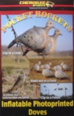 Lightweight inflatable dove hunting decoys with lifelike photoprint design