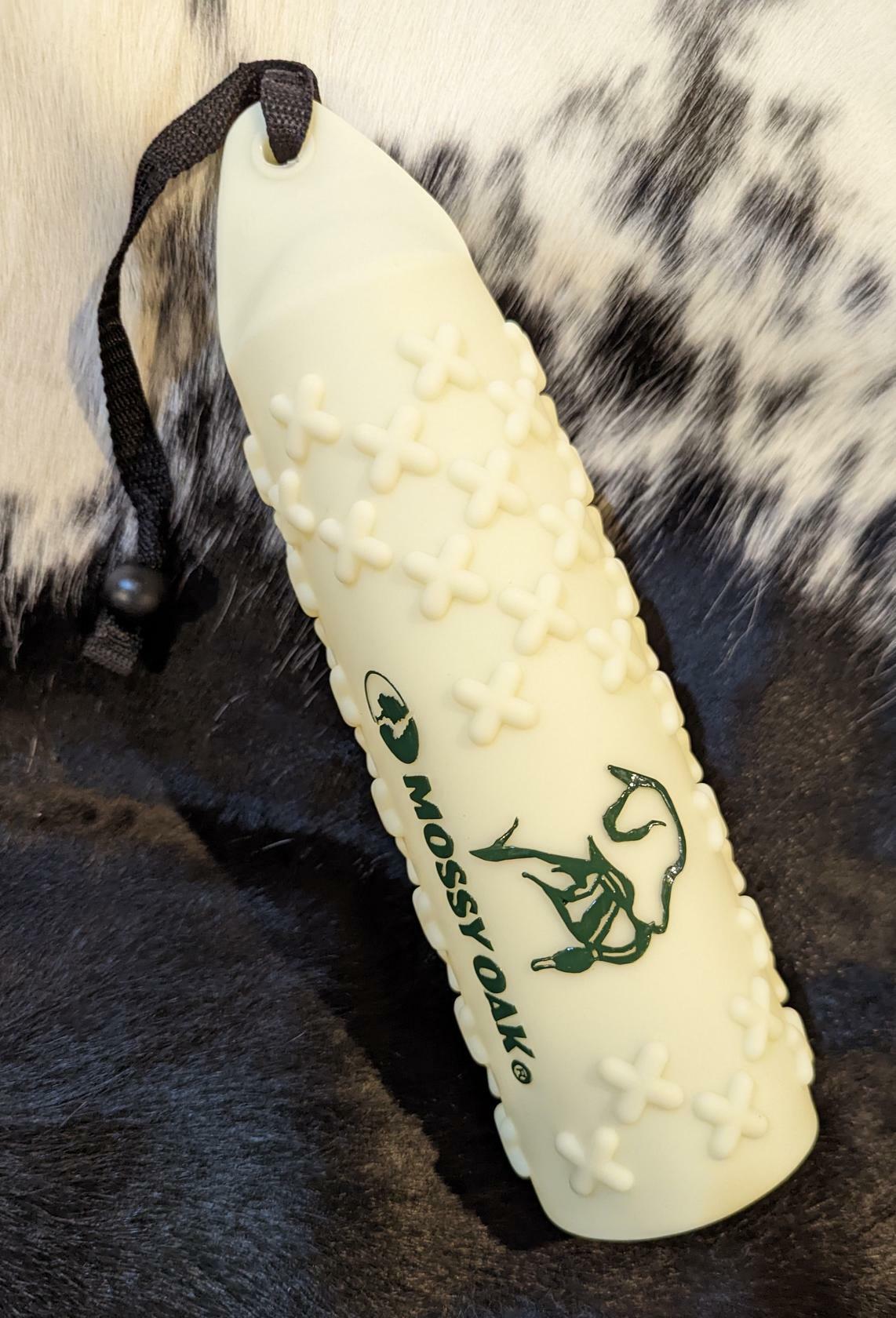 Mossy Oak large plastic dog training dummy bumper 2.5x11 white durable soft-grip