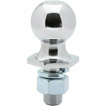Chrome ball hitch on a white background
