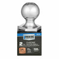 Chrome hitch ball with Reese Towpower packaging on a white background