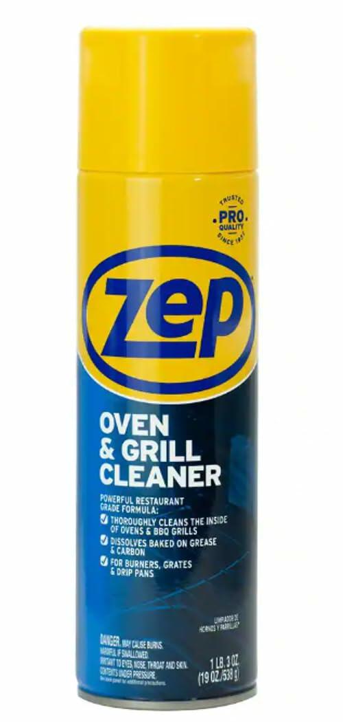 Zep oven and grill cleaner can on a white background