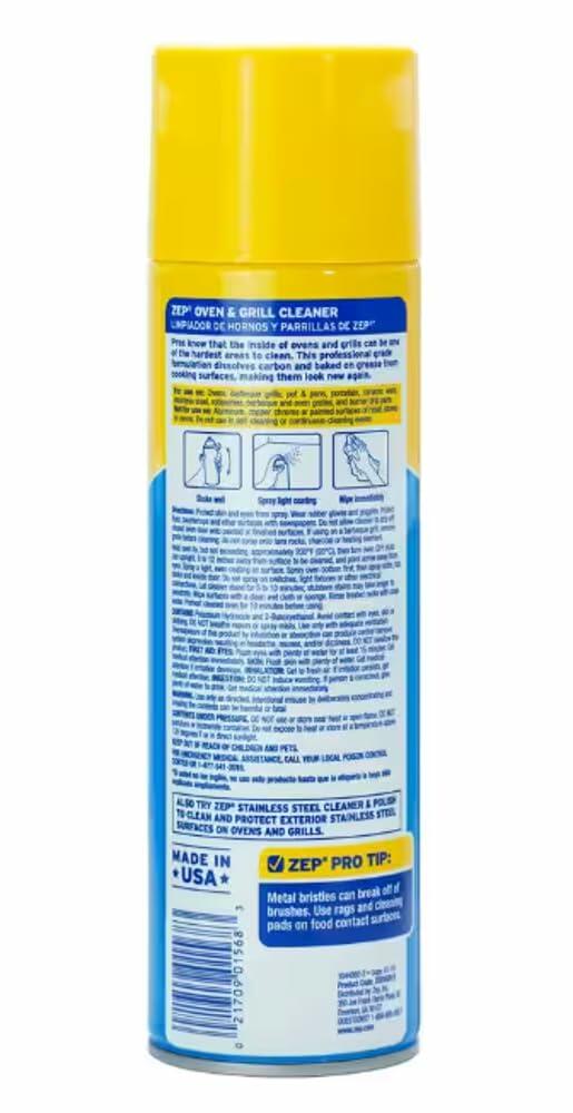 Can of Zep Pro Multi-Surface Cleaner with yellow and blue label on a white background