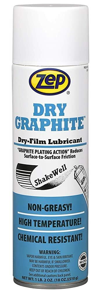 Zep Dry Graphite lubricant can on a white background