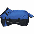 Blue and black horse blanket with 'Tough-1' branding on a white background
