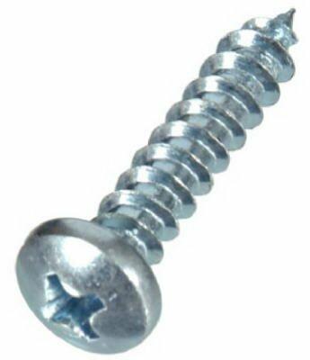 Metal screw on a white background