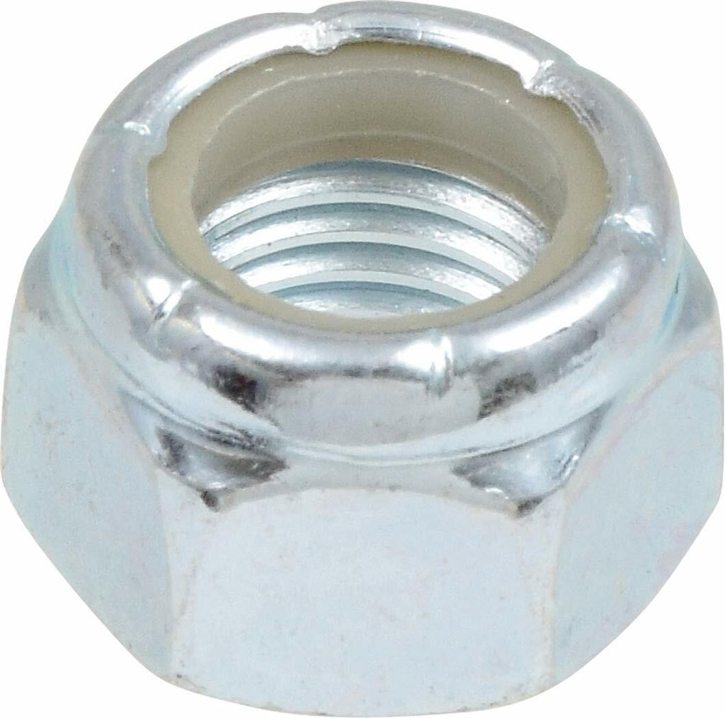 Metal nut on a white background