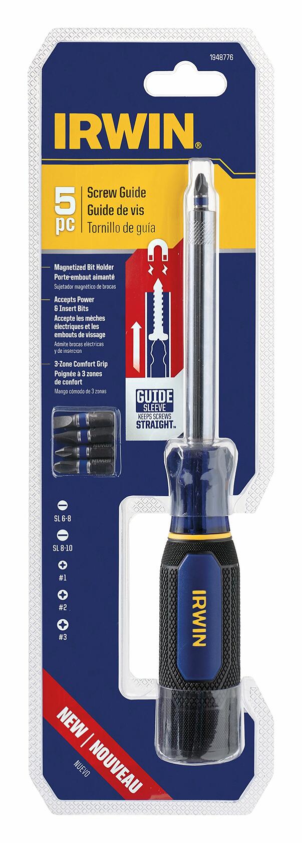 Irwin screwdriver set with packaging on a white background