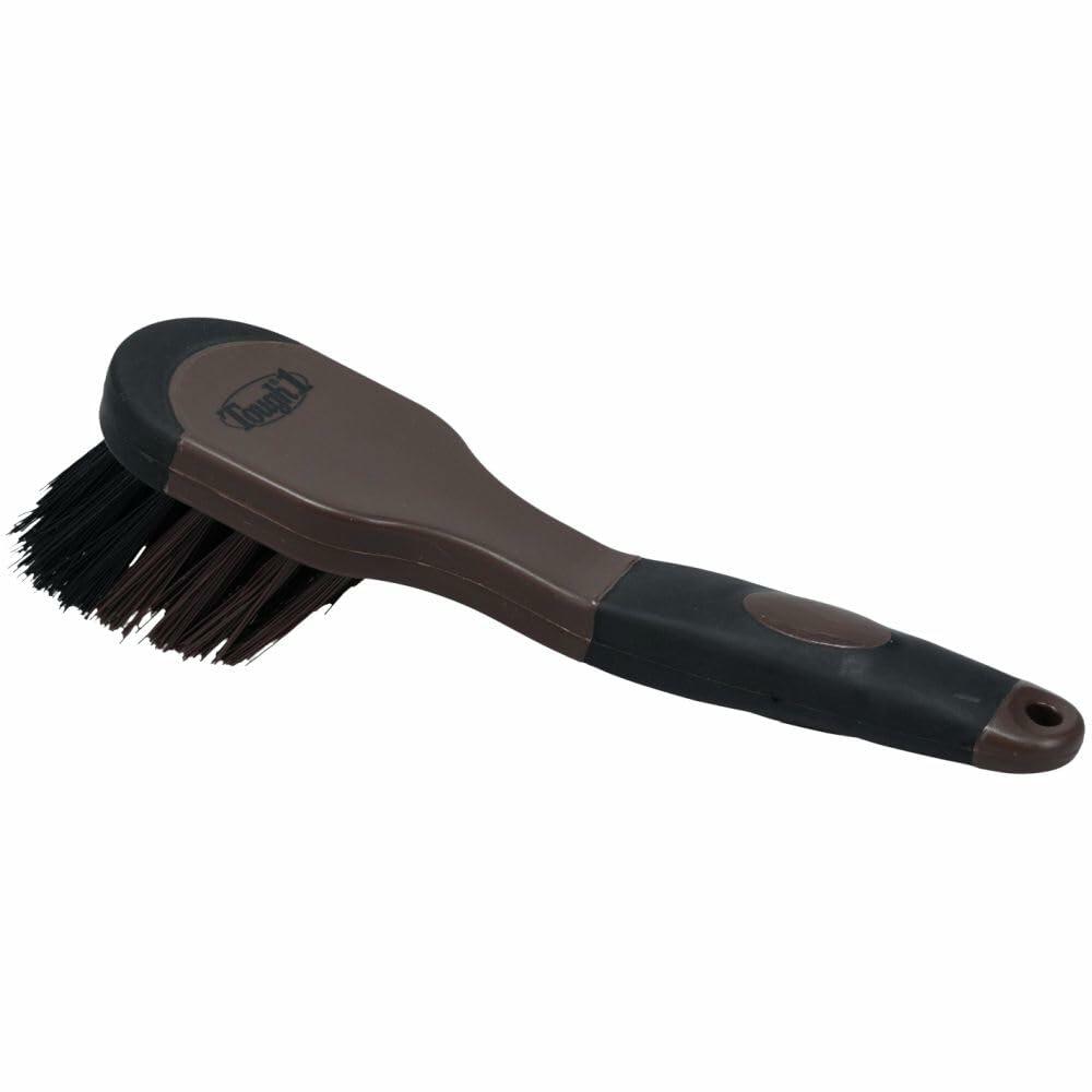 Brown and black brush on a white background
