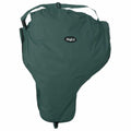 Green saddle cover with 'Tough 1' logo on a white background