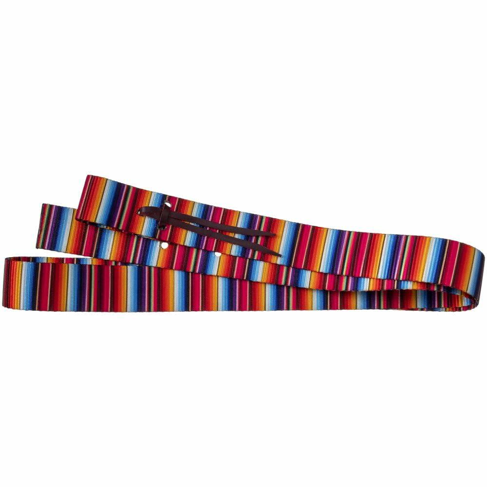 Colorful striped belt on a white background