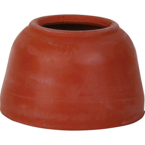 Red rubber bushing on a white background