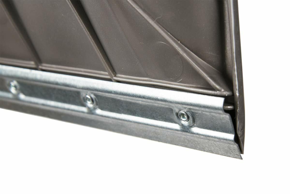 Metallic window or door panel with a white background