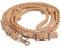Waxed Coated Braided Barrel Reins with 1 snap