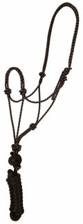 Black rope halter on a white background