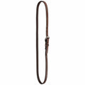 Brown leather belt on a white background