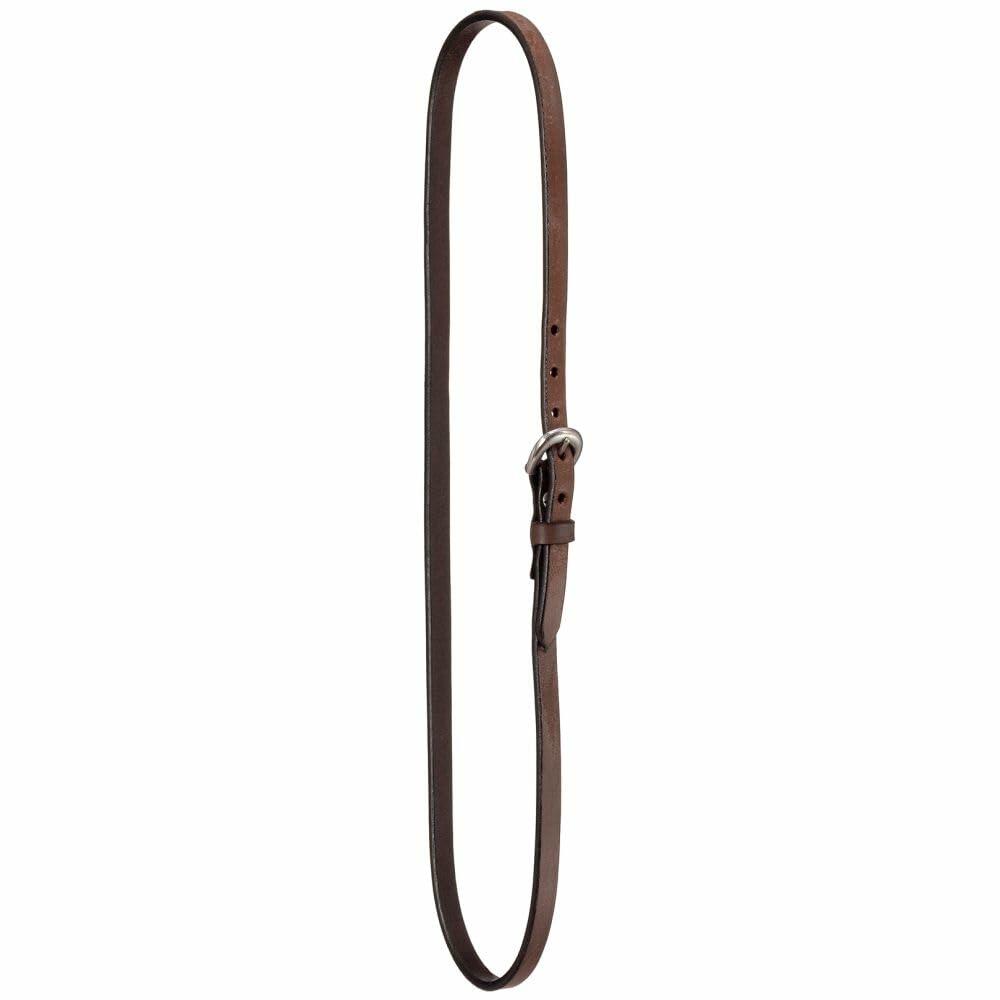 Brown leather belt on a white background