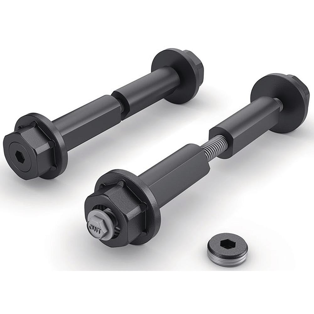 Timber Bolts are adjustable up to 4 inches as shown in the picture