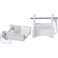 Pair of poly jump cups in white.