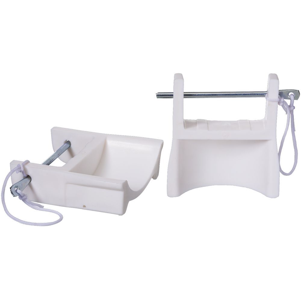 Pair of poly jump cups in white.