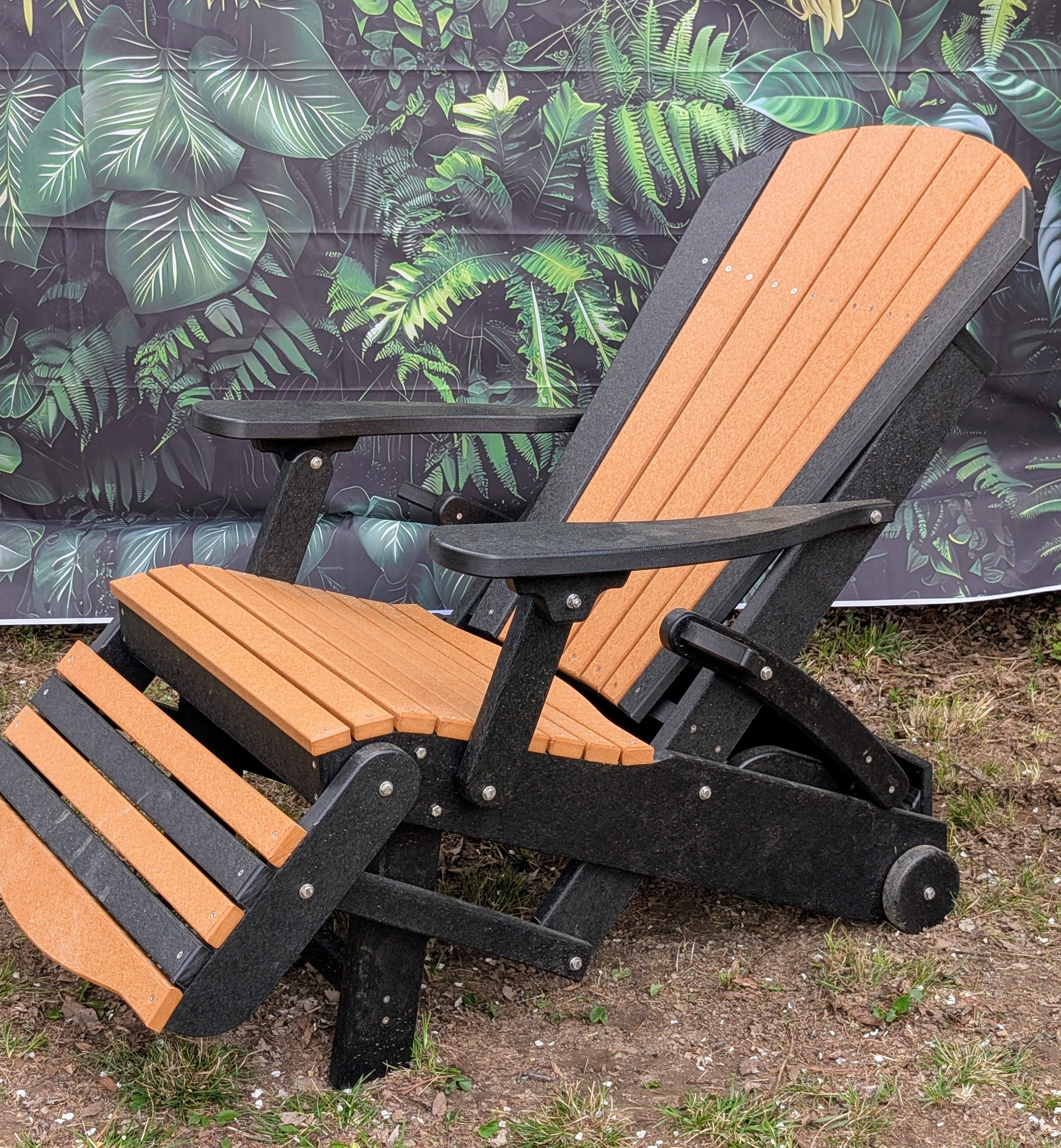 Durable USA-made reclining Adirondack chair for patio or poolside