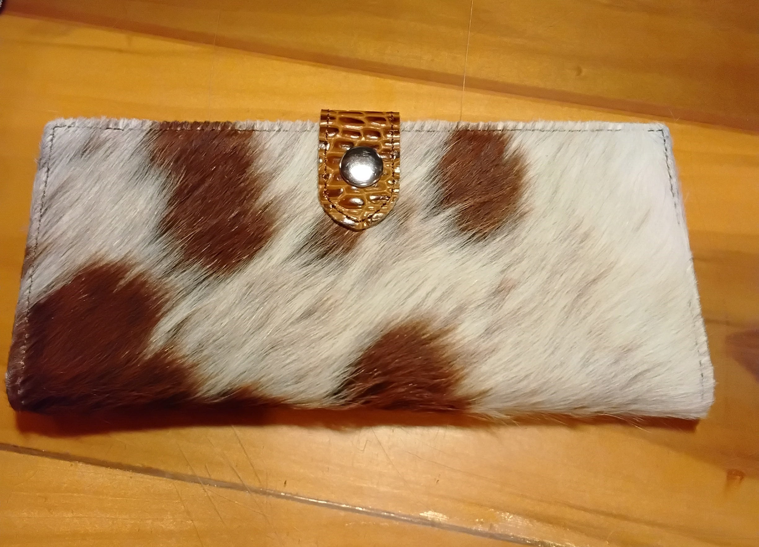 genuine cowhide checkbook wallet