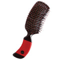 red and black hair brush.