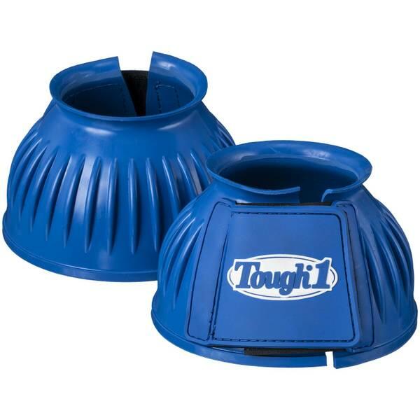 Pair of rubber horse bell boots with secure Quick Grip closures in two color options