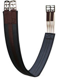 Showman Neoprene English Girth with four buckles and elastic on one end.