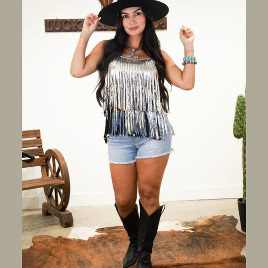 western fringe top