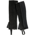Black suede leather half chaps