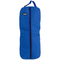 Blue zip front halter bridle bag by tough 1 with handle on top