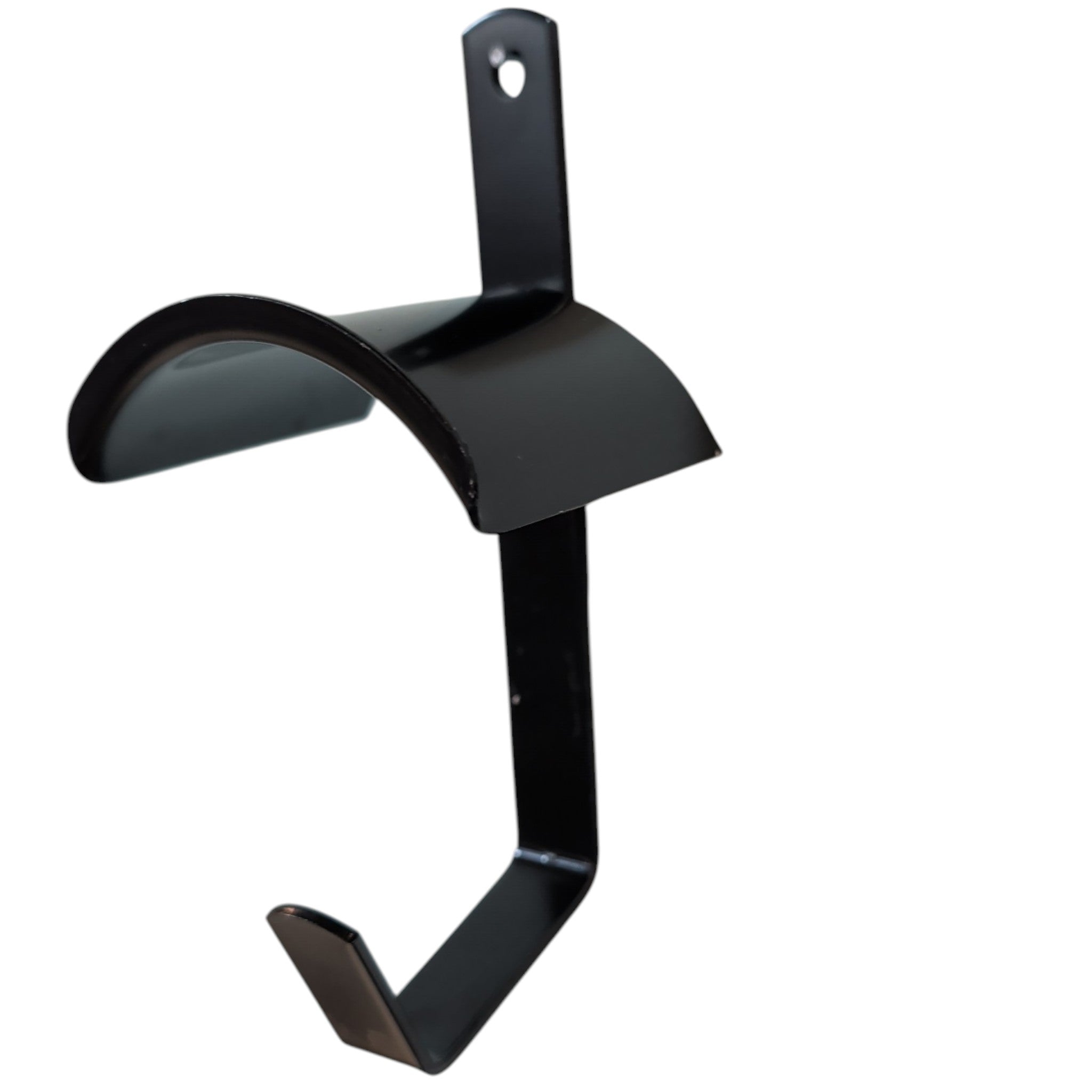 Tough 1 black metal bridle hanger with hook.
