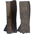 Tough 1 Equiroyal suede leather half chaps in brown.