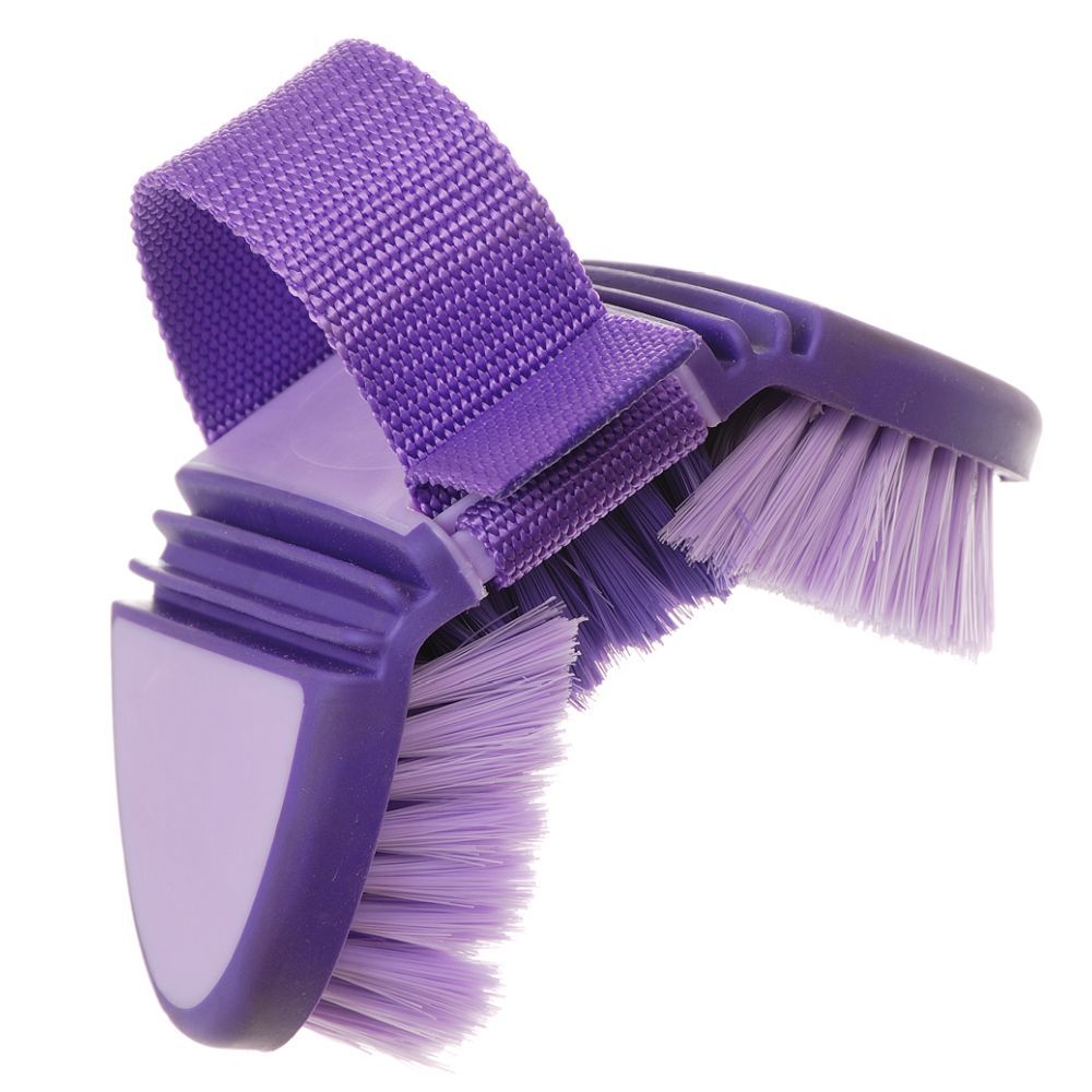 Flex brush shown bending in purple with handle that adjusts