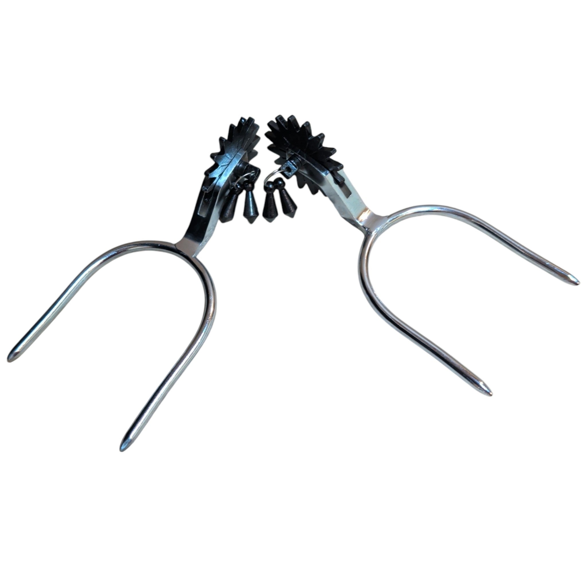 Pair of Tough 1 Jingle bob spurs that slip on boots