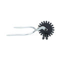 Tough 1 slip on jingle bob spur, silver with black rowel.