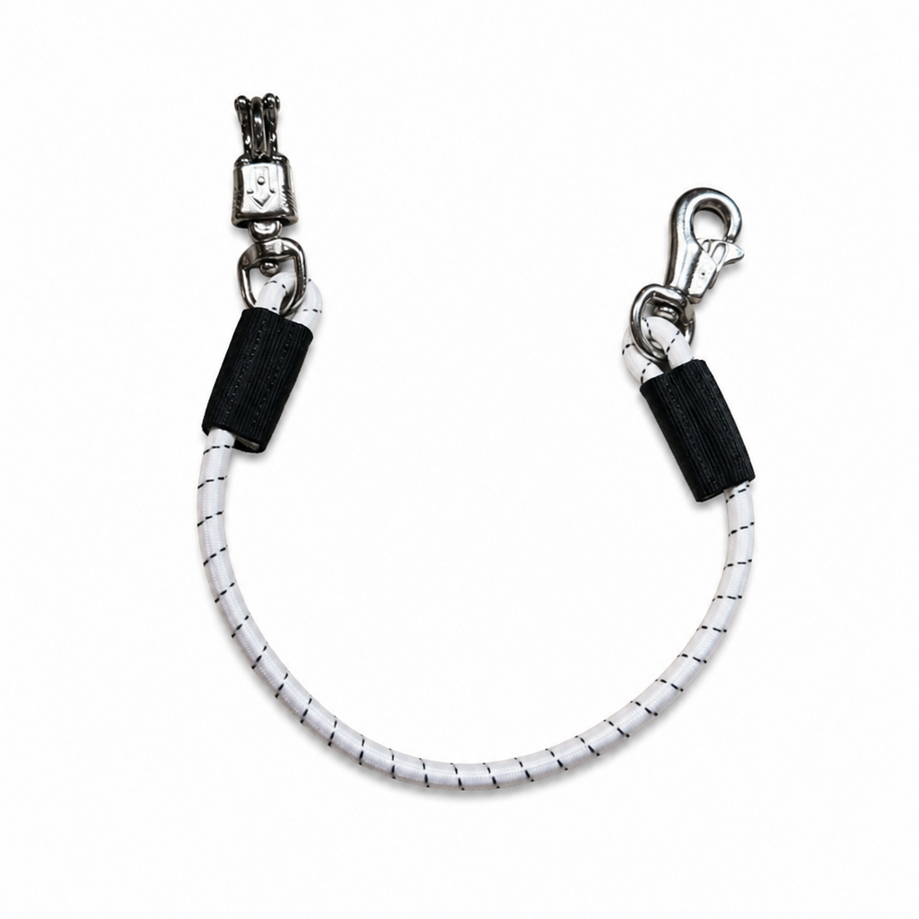 trailer tie with panic snap and trigger bull snap