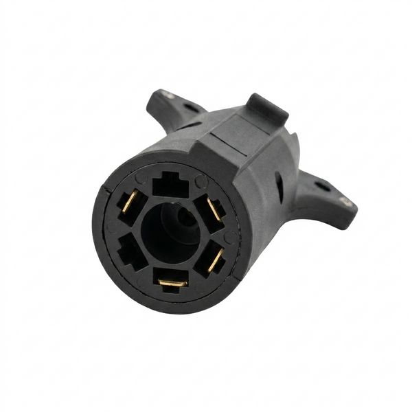 Trailer Parts Pro 7-way RV Trailer Wire plug in adapter to 4-way flat plug truck side view