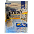 Ultra Fresh 6X Platinum Laundry Detergent Pacs 50-count retail packaging bag, highlighting the fragrance-free, dye-free formula and 6X concentrated cleaning power.