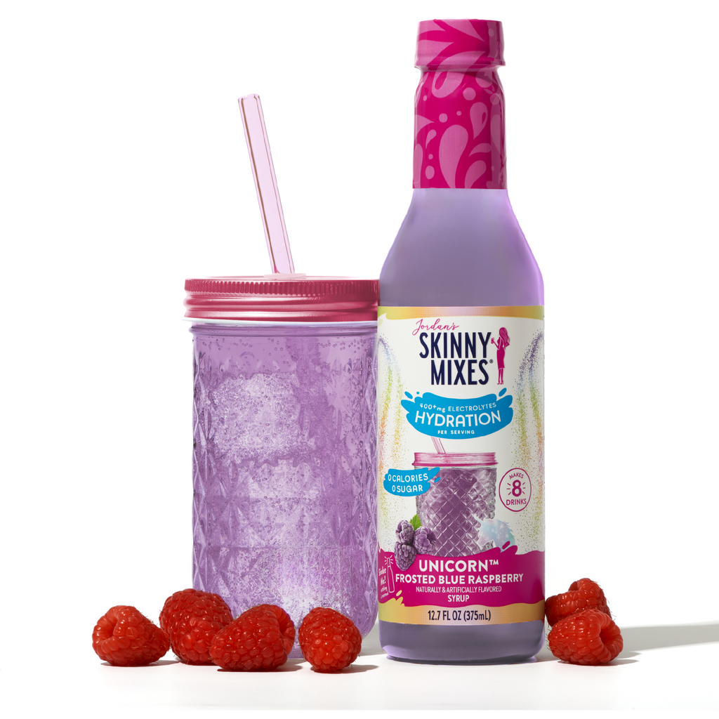 Sugar Free Unicorn Hydration Syrup with Electrolytes 375ml bottle by Jordan's Skinny Mixes