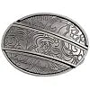 Floral Design Knife Belt Buckle with a white background