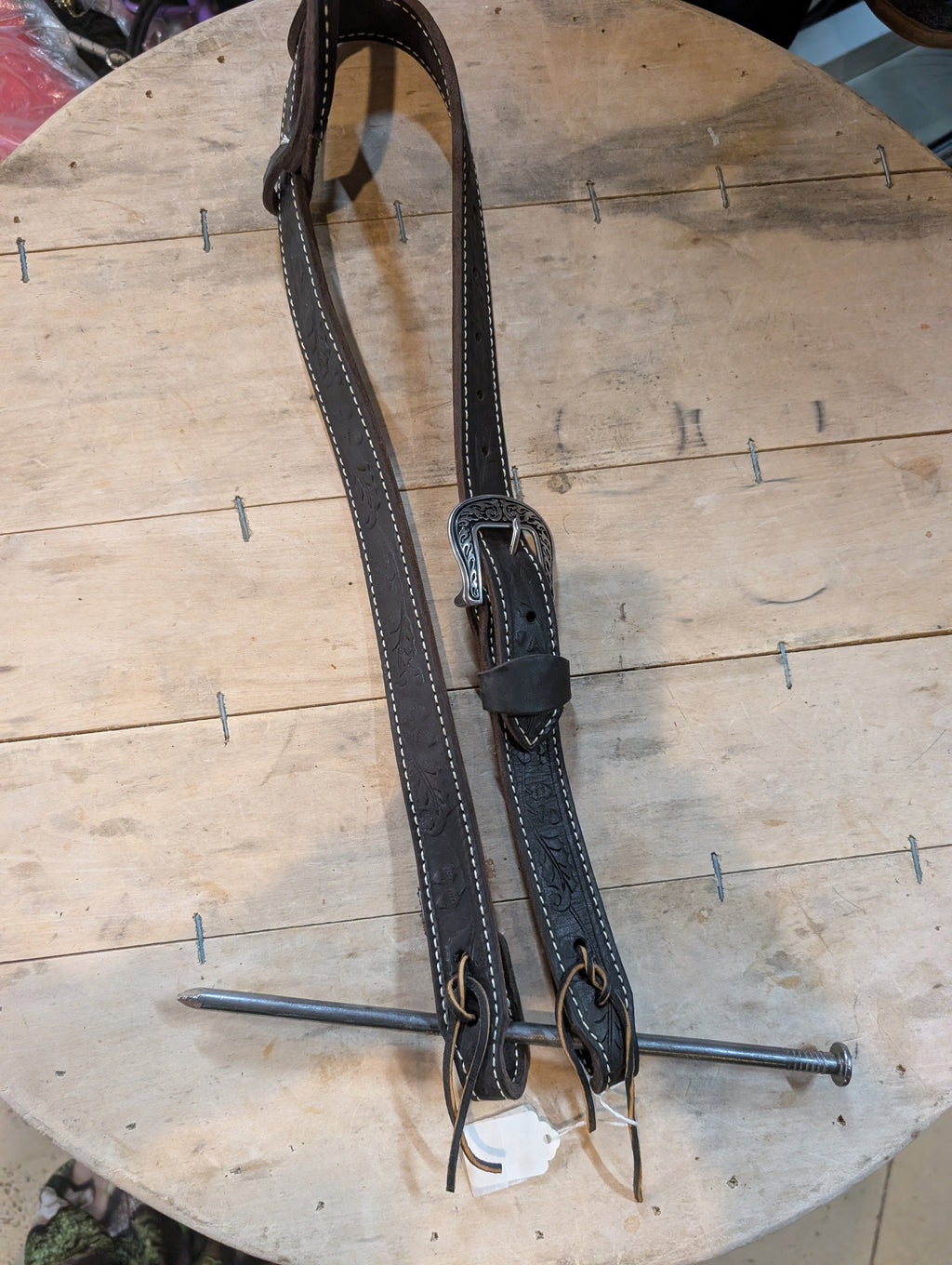  Belt style One ear headstall rounded buckle